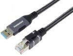  Cablu de retea USB 3.2-A la RJ45 LAN Cat. 6 FTP T-T 3m, kunet3 (KUNET3)