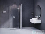 RAVAK SMARTLINE SMSD2+SMPS 100x90 cm-es nyílóajtós, jobbos zuhanykabin fix oldalfallal, króm/transparent 0SPABA00Z1SET100SMPS90 (0SPABA00Z1SET100SMPS90)