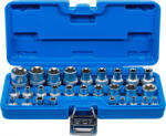BGS technic Technic Dugókulcskészlet, E-profil 6, 3 mm (1/4") / 12, 5 mm (1/2") E4 - E24 28 darabos (BGS-70099) (BGS-70099)