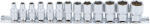 BGS technic Technic Dugókulcskészlet, hatszögletű 6, 3 mm (1/4") 4 - 14 mm 13 darabos (BGS-9102) (BGS-9102)