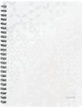 Leitz Caiet cu spirala A4, 80 file, matematica, alb, LEITZ WOW (LZ46380001)