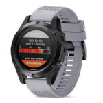 BSTRAP Silicone Acton szíj Garmin Fenix 5 / 6 / 6 Pro / 7 / 8 47mm / E, gray (SGA001C05)
