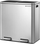 Vasagle SORT hulladékgyűjtő tartály, 2x30l + hulladékgyűjtő zsákok, ezüst/fekete Vasagle