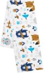 New Baby Flanel pelenka nyomtatott mintával New Baby erdő fehér - babyboxstore