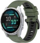  SPORT Cserélhető szilikon szíj Garmin Fenix 8 43mm zöld-fekete