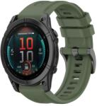  SILICONE Cserélhető szíj Garmin Fenix E 47mm sötétzöldhöz