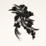 Takoy Aplikációk/ betét ruhára virágcsokor 2 - fekete