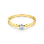 SAVICKI Inel de logodnă SAVICKI: aur bicolor, cu diamant - savicki - 3 874,00 RON