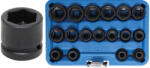 BGS technic Set chei tubulare de impact 6 colturi, extra plate 12, 5 mm (1 2 ) 8 - 24 mm 17 piese (BGS 9286) (9286) Set capete bit, chei tubulare