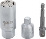BGS technic Set cap cheie Multi 9 - 21 mm, antrenare10 mm (3 8 ), 3 piese (BGS 92533) (92533) Set capete bit, chei tubulare