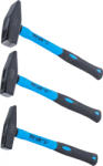 BGS technic Set ciocane lăcătuşerie | Coadă fibră de sticlă | DIN 1041 | 300 / 500 / 800 g | 3 piese (BGS 3845) Ciocan