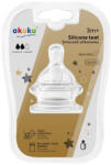  Akuku Etetőcumi széles szájú cumisüveghez szilikon széles szájú (méret: ) 3 + hó (2 db/cs) - babybear