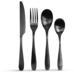 Bewello 16 részes matt fekete Bewello evőeszköz készlet