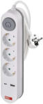 EMOS 3 Plug + 2 USB 2 m Switch (P1322PD)