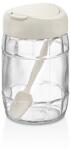 LUXPLASTIC IRIS C-00171 Prizma üveg tároló kanállal 380ml, antracit, zöld vagy piros színű (C-00171) - bestbyte