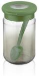 LUXPLASTIC IRIS C-00488 Rainbow zöld üveg tároló kanállal 380ml (C-00495) - bestbyte