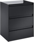 Roca Alpine dulap 58.5x45.2x74 cm sub chiuveta pe perete negru A857866532 (A857866532)
