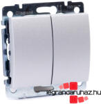 Legrand Galea Life váltókapcsoló + váltónyomó, alumínium GA775810 (GA775810)