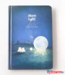  Keményfedeles foszforeszkálós - holdas notesz (B6) (Notebook4155)