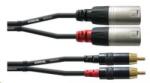 Cordial CFU 1, 5 MC 2 RCA apa -> 2 XLR male 3-pin kábel