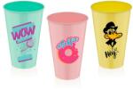 LUXPLASTIC IRIS L-00749 Lemonade pohár 450ml, rózsaszín vagy kék (L-00749) - officedepot