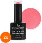 SensoPRO Set 2 x Shimmer Rubber Base SensoPRO Milano, 72 Glazed Ginger, 10 ml (TOT-2xTBY-S3406)