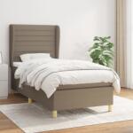vidaXL tópszínű szövet rugós ágy matraccal 80 x 200 cm (3128561)