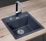 Concept Chiuveta de bucatarie Concept Cubis dg00c50dg, granit, 490 x 510, 1 cuva, montare pe blat, evacuare automata, push-in, antracit (dg00c50dg) Chiuveta