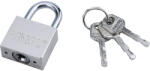 Extol Premium EXTOL lacăt, fier, nichel mat, 3 chei; 30 mm, striație din oțel călit, diametru tijă: 5 mm
