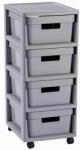 Keter Keter Raft cu sertare Curver INFINITY 4 x 11 l, gri