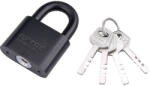 Extol Premium EXTOL lacăt, fier, negru, 4 chei; 50mm, striație din oțel călit, diametru tijă: 10, 8 mm