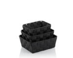 KELA Set de coșuri de depozitare din 3 piese KelaAlvaro, negru