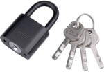 Extol Premium EXTOL lacăt, fier, negru, 4 chei; 30 mm, striație din oțel călit, diametru tijă: 5 mm