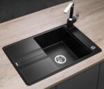 Concept Chiuveta de bucatarie Concept Nobles dg10n50bc, granit, 780 x 500, 1 cuva, picurator, reversibila, montare pe blat, evacuare push-in, negru (dg10n50bc) Chiuveta