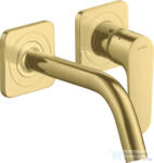 Hansgrohe AXOR Citterio M falsík alatti mosdó csaptelep 16, 7 cm-es kifolyóval, szálcsiszolt sárgaréz hatású 34113950 (34113950)