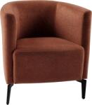 TEMPO KONDELA Design fotel, terrakotta/fekete, KAPY