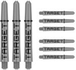 Target Dart szár közepes Target Pro Grip Tag 41mm, szürke-fekete multi-pack