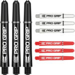 Target Dart szár közepes Target Pro Grip 41mm, fekete-fehér-piros multi-pack