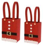  Tasak mikulás mintával, filc 18x10, 5x25cm 14x8, 5x19, 5cm piros (BD-21B8066 S)