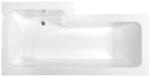 M-Acryl Linea kád 160x70/85 + Wellness 22 fúvókás elektronikus hidromasszázs, jobbos