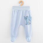 NEW BABY Polodupațe din bumbac pentru bebeluși New Baby Happy Elephant blue, mărime 80 (9-12l)
