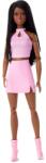 Mattel Barbie Looks baba rózsaszín ruhában 30cm