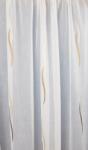 Látvány Textil Kft Fehér voila-sable kész függöny barna drapp hullám Krisztina 180x400cm