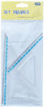 Educa Vonalzókészlet, háromszög 13 cm és 18cm, ( 45°/60° ) 2 db/bliszter Educa - delfinbuvar