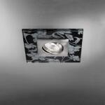 Orion Spot incastrabil tavan directionabil cu sticla decorativa CLASA crom satin/negru (Str 10-418 Dekor/EBL OR)