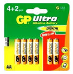 GP Batteries Ultra AAA mikro elem 6 darabos készlet - delfinbuvar