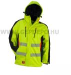 Urgent 980 fényvisszaverő, bélelt softshell kabát, láthatósági sárga - M (URG-980-KAB-M)