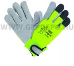 Urgent 1207 kecskebőr védőkesztyű, láthatósági sárga - L/9 (URG-1207-9)