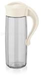 LUXPLASTIC IRIS C-00317 Domi Polygon üvegkancsó 1.600ml, fekete vagy elfántcsont színű (C-00317) (C-00317)