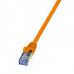 LogiLink 10G S/FTP PIMF PrimeLine patch kábel CAT6A 0, 25m narancssárga (CQ3018S)